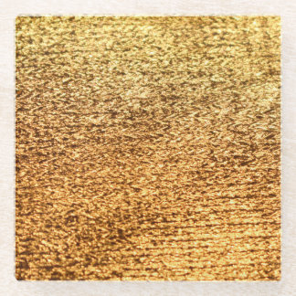 Gouden textiel: glamoureuze macro achtergrond. glazen onderzetter