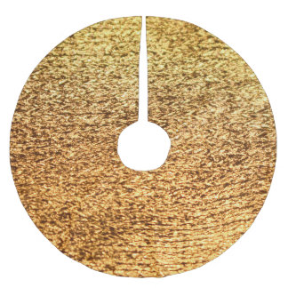 Gouden textiel: glamoureuze macro achtergrond. kerstboom rok
