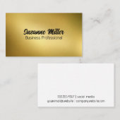 Gouden textuur achtergrond visitekaartje (Voorkant / Achterkant)