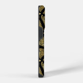 Gouden textuur driehoeken modern patroon iPhone hoesje (Rechterkant)