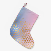 Gouden textuur: gradiënt abstracte achtergrond kleine kerstsok (Voorkant (Hangend))