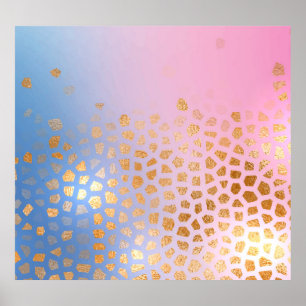 Gouden textuur: gradiënt abstracte achtergrond poster