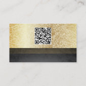 Gouden Textuur | Kleurenblokken | QR-code Visitekaartje (Achterkant)