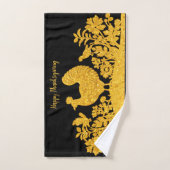 Gouden Thanksgiving Turkije Bloemen Handdoek (Handdoek)