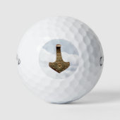 Gouden Thor Hamer wolken Callaway golfballen 3 pk (Voorkant)