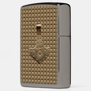Gouden Thor Hammer Indent zwart ijs Zippo aansteke
