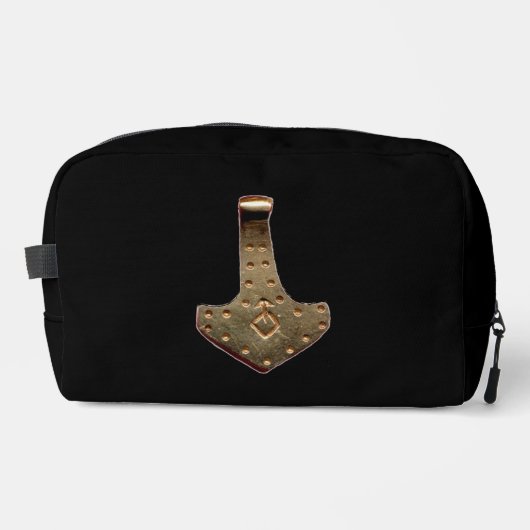 Gouden Thor Hammer zwart dopp kit Toilettasje (Voorkant)