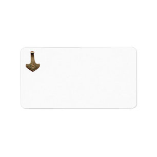 Gouden Thor's Hamer adreslabels Etiket