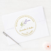 Gouden Thuisgemaakte Lavendel Kaars Label | Wit (Envelop)