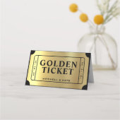 Gouden Ticket Zwart & Goud Trouwen (Achterkant)
