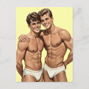 Gouden Tijdperk Glimlach: Een Vintage Portret van  Briefkaart
