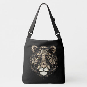 Gouden Tijger Hoofd Crossbody Tas