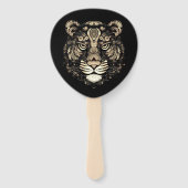 Gouden Tijger Hoofd Handwaaier (Achterkant)