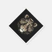 Gouden Tijger Hoofd Servet (Hoek)