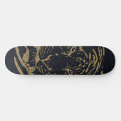 Gouden tijger zwart ontwerp skateboard (Horizontaal)