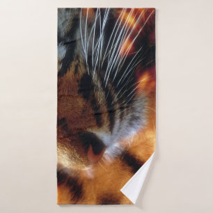 Gouden Tijgeroog Close-Up Wildlife Poster Bad Handdoek