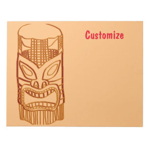 Gouden Tiki Beeldhouwwerk Thunder_Cove Notitieblok