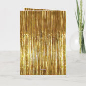 Gouden Tinsel Vrolijke Kerstboom Kaart (Achterkant)