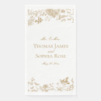 Gouden Toile De Jouy Bloemen Huwelijk