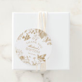 Gouden Toile De Jouy Bloemendoop Bedankjes Labels (In situ)