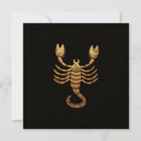 Gouden Toon Schorpioen Symbool Dierenriem