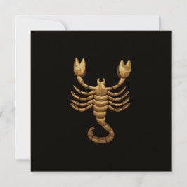 Gouden Toon Schorpioen Symbool Dierenriem Kaart