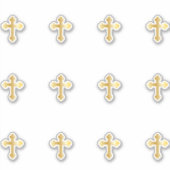 Gouden Toon Trinity Cross Sticker (Voorkant)