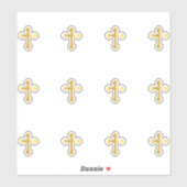 Gouden Toon Trinity Cross Sticker (Vel)
