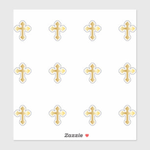 Gouden Toon Trinity Cross Sticker