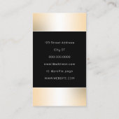 Gouden toon zwart visitekaartje (Achterkant)