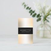 Gouden toon zwart visitekaartje (Staand voorkant)