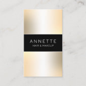 Gouden toon zwart visitekaartje (Voorkant)