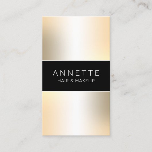 Gouden toon zwart visitekaartje (Voorkant)
