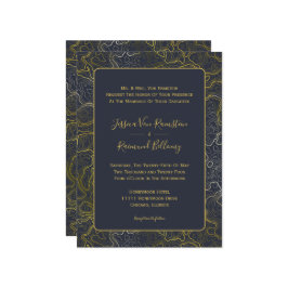 Gouden Topografie Bruiloft Kaart