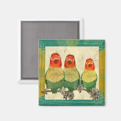  gouden Tortelduifjes magneet (Voorkant / Achterkant)