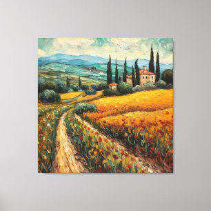 Gouden Toscane Dromen Canvas Afdruk