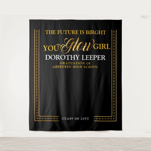 Gouden touch Maak je toekomst mooier. Wandkleed (Voorkant)