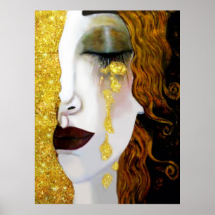 Gouden tranen, Gustav Klimt Poster