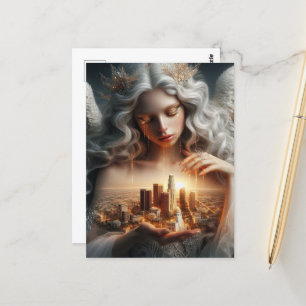 Gouden tranen voor de stad der engelen briefkaart