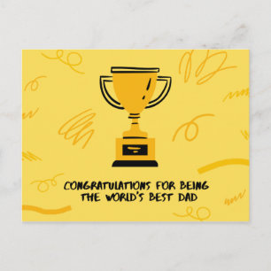 Gouden Trofee Vaderdag Landschap Briefkaart