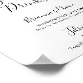 Gouden Tropisch Loof Bloemig Signature Dranken Bor Poster (Hoek)