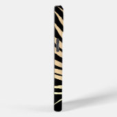Gouden tropische bladeren, witte scriptnaam op zwa Case-Mate iPhone case (Achterkant / Rechts)