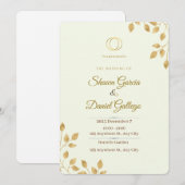 gouden trouw uitnodiging template (Voorkant / Achterkant)