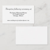 Gouden trouwbehuizingskaarten informatiekaartje (Voorkant / Achterkant)