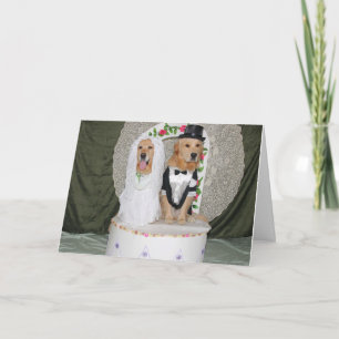 Gouden Trouwpaar Op De Taart Kaart