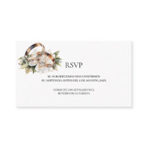 Gouden trouwring RSVP Card