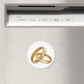 Gouden trouwringen verweven magneet (Insitu (Vaatwasser))