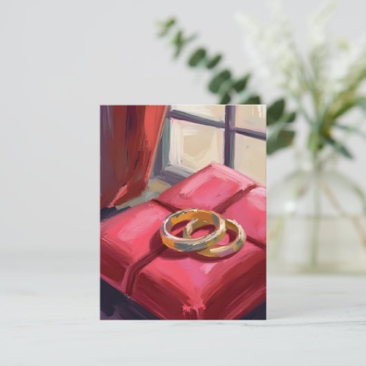 Gouden Trouwringen Waterverf Kaart (Staand voorkant)