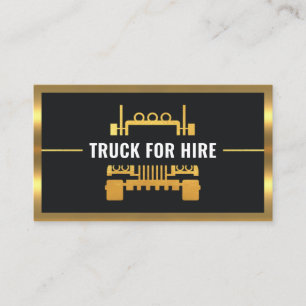 Gouden Truck Border Frame Trucker Visitekaartje