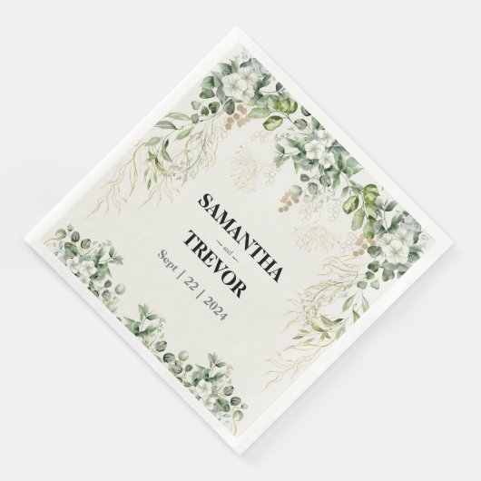 Gouden tuin: Botanische gelukzaligheid bruiloft se Servet (Hoek)